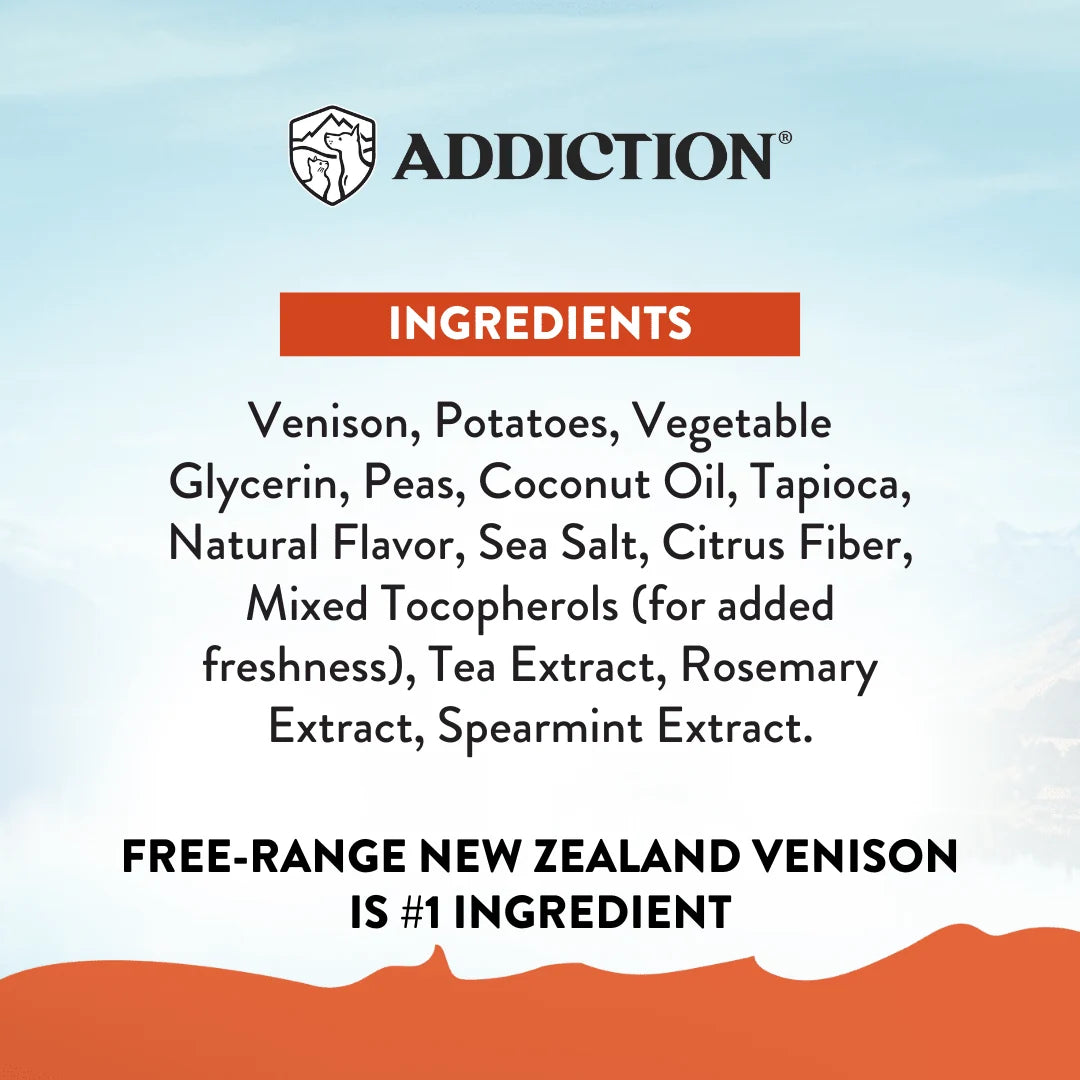 Addiction Venison Hypoallergenic Dog Treats