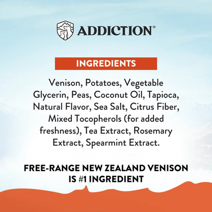 Addiction Venison Hypoallergenic Dog Treats