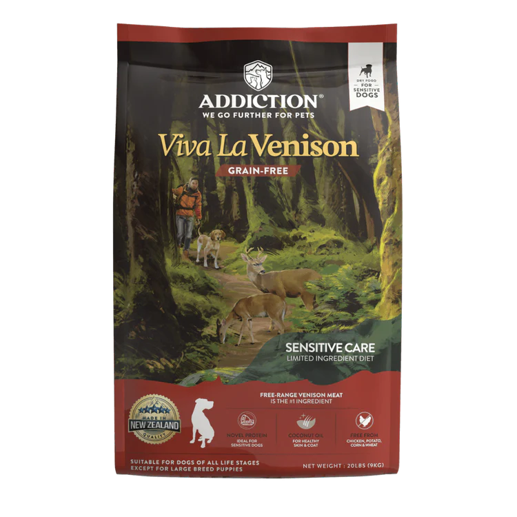 Addiction Venison Grain-Free Dry Dog Food