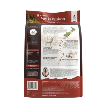 Addiction Venison Grain-Free Dry Dog Food