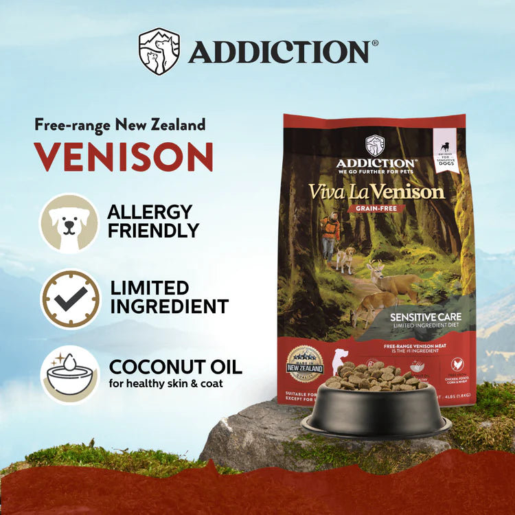 Addiction Venison Grain-Free Dry Dog Food